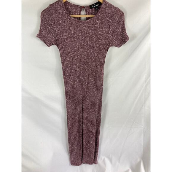 Lulus Purple Ribbed Jesamine Tie Sleeveless Jumpsuit Size Small - Picture 4 of 10